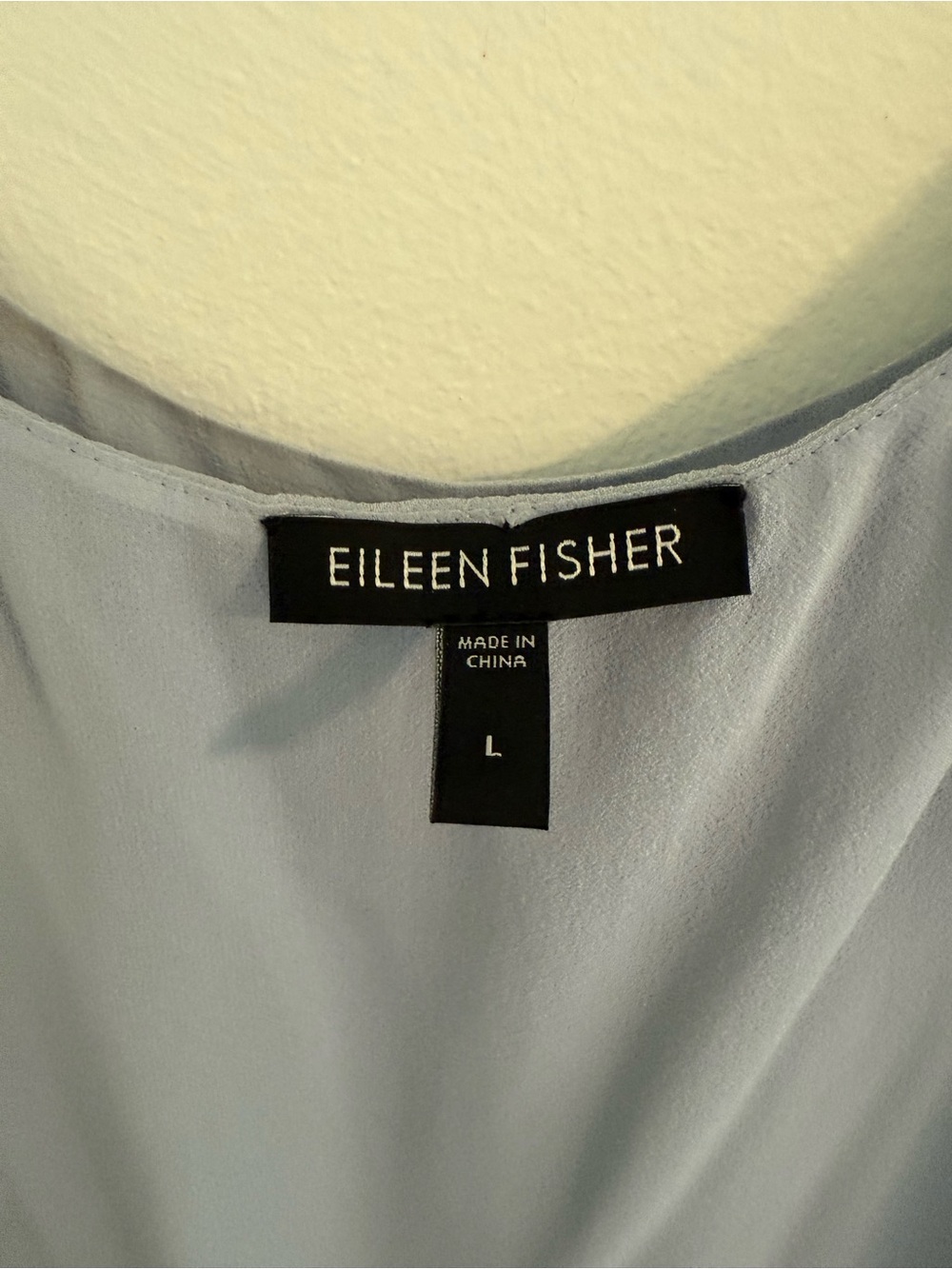 Eileen Fisher Pale Blue 3 piece ensemble- dress, slip and open front cardigan L